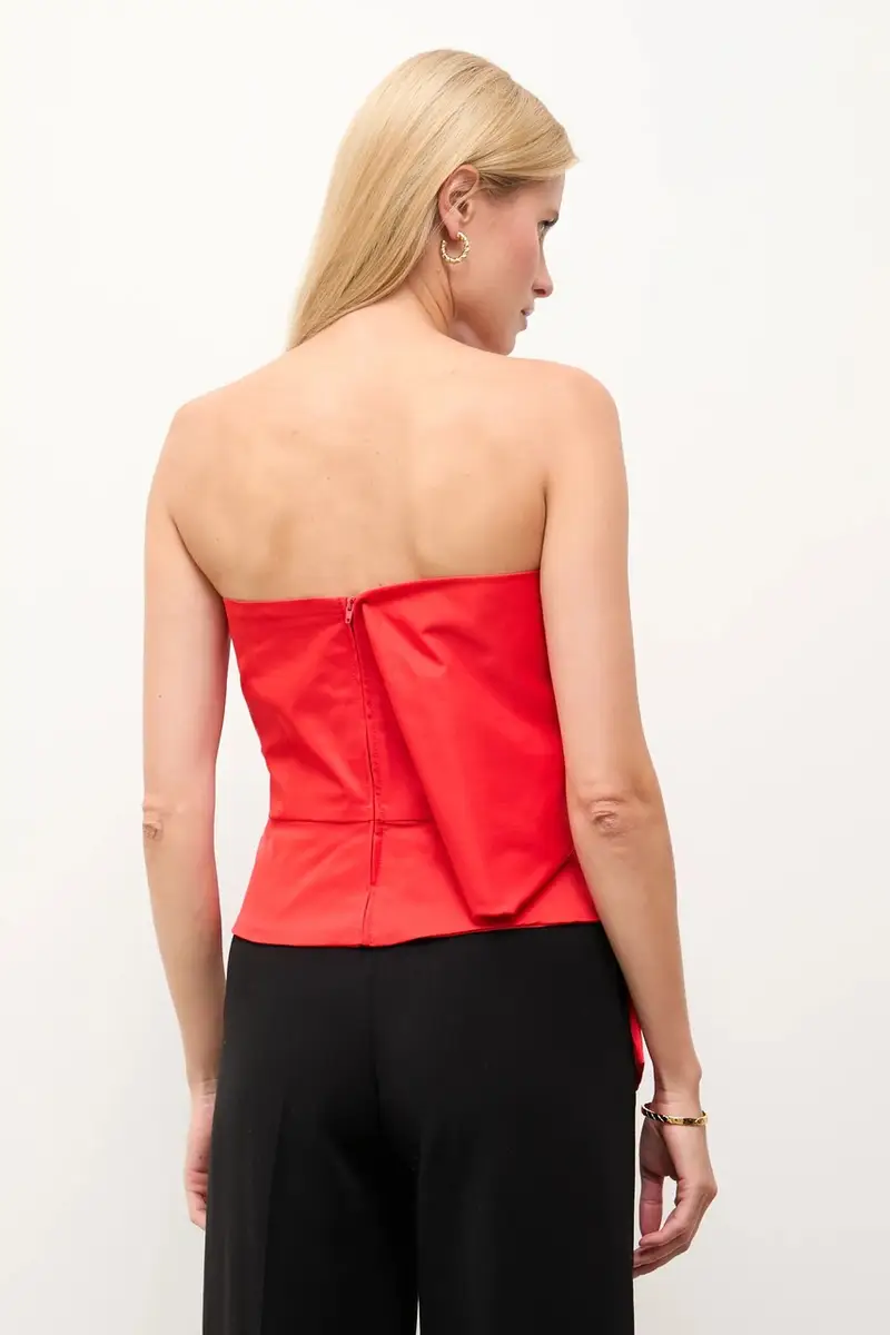 camicetta donna colore rosso miniatura 3