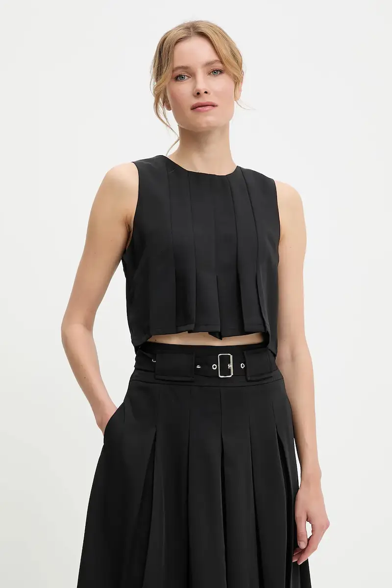 camicetta e gonna colore nero miniatura 2