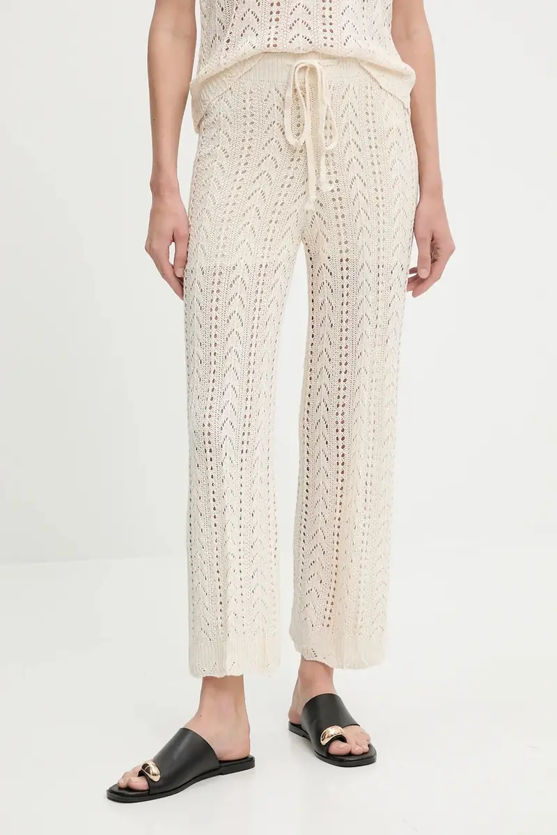 camicetta e pantaloni in cotone colore beige miniatura 3