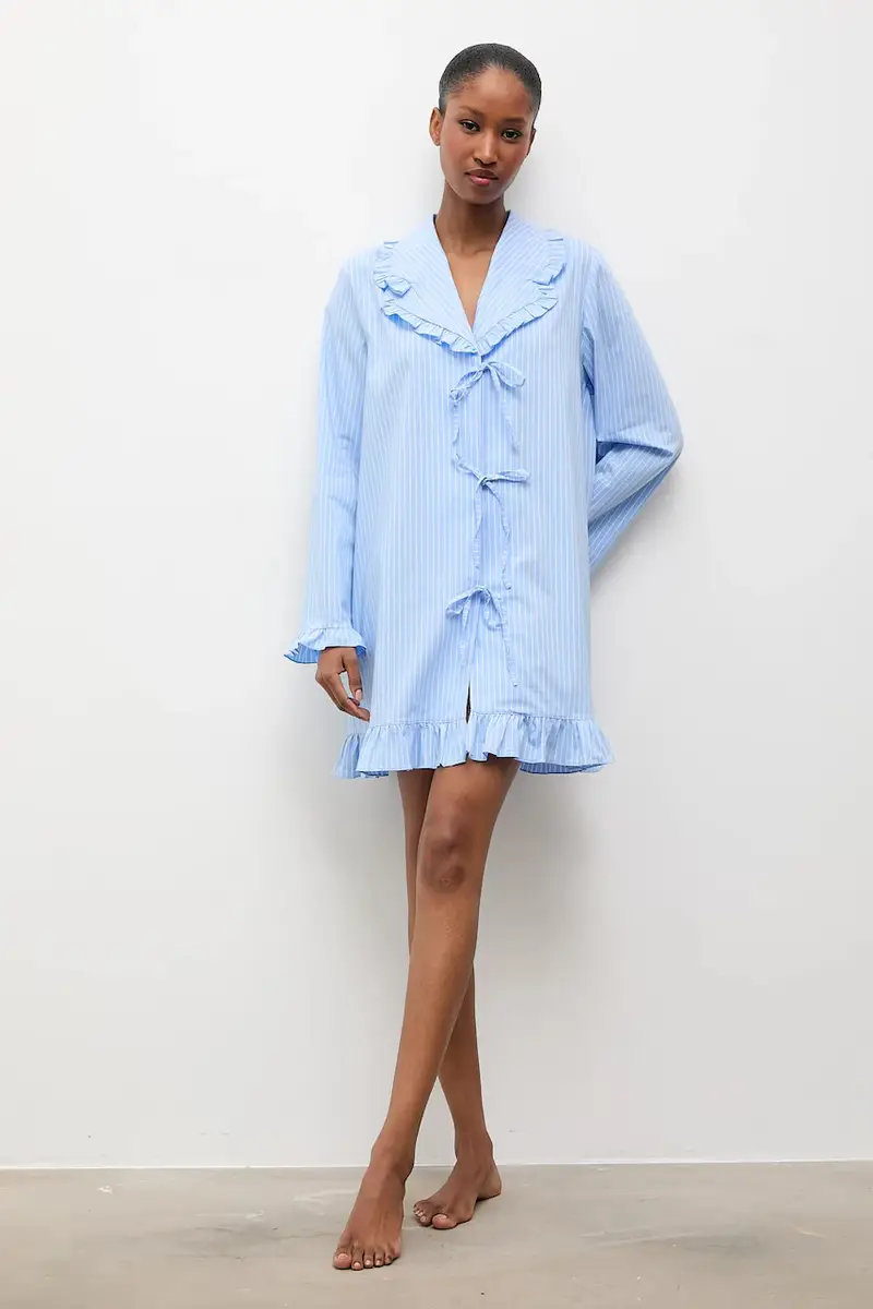 camicia da notte Blu