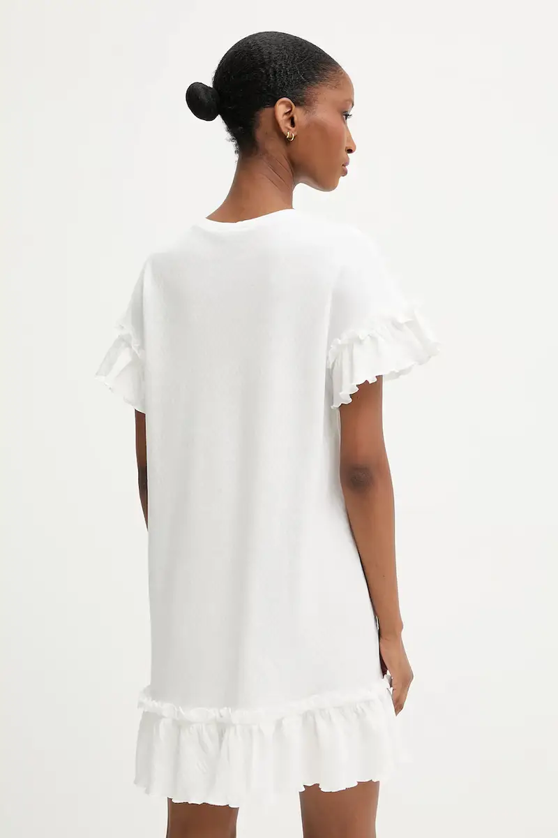 camicia da notte di lana Beige miniatura 3