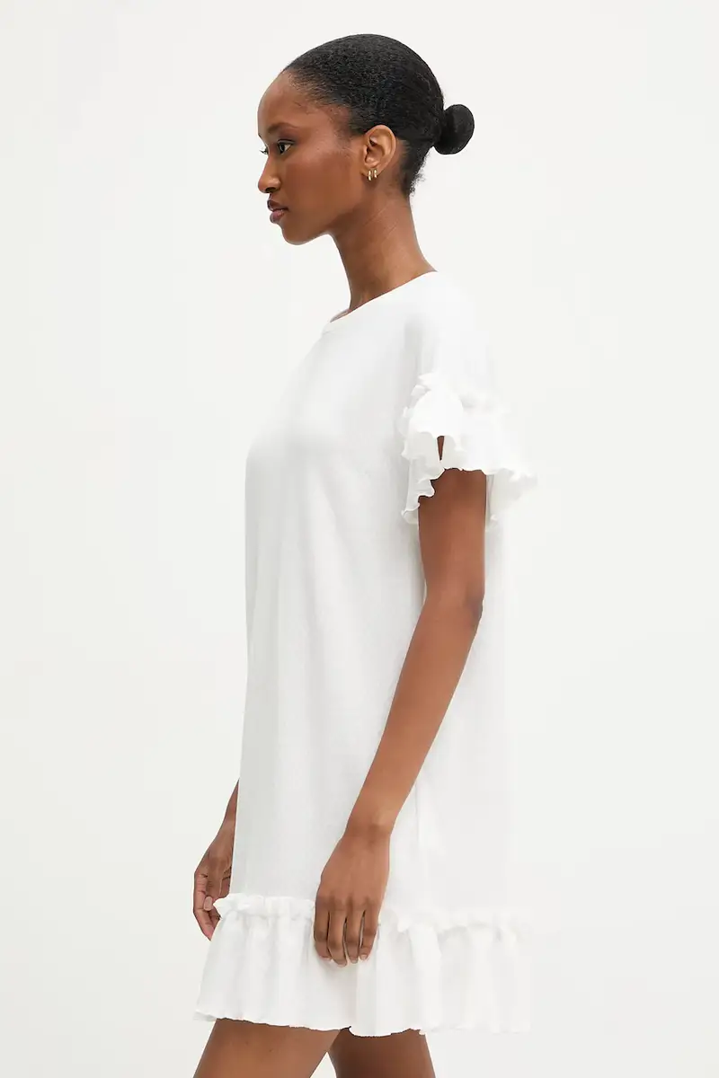 camicia da notte di lana Beige miniatura 4