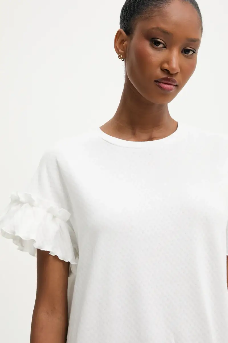 camicia da notte di lana Beige miniatura 5