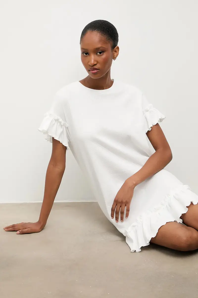 camicia da notte di lana Beige