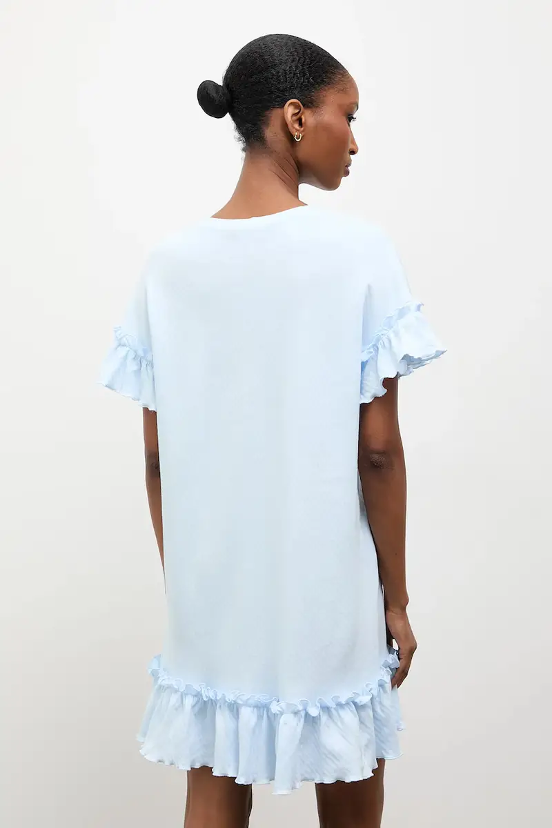 camicia da notte di lana Blu miniatura 3