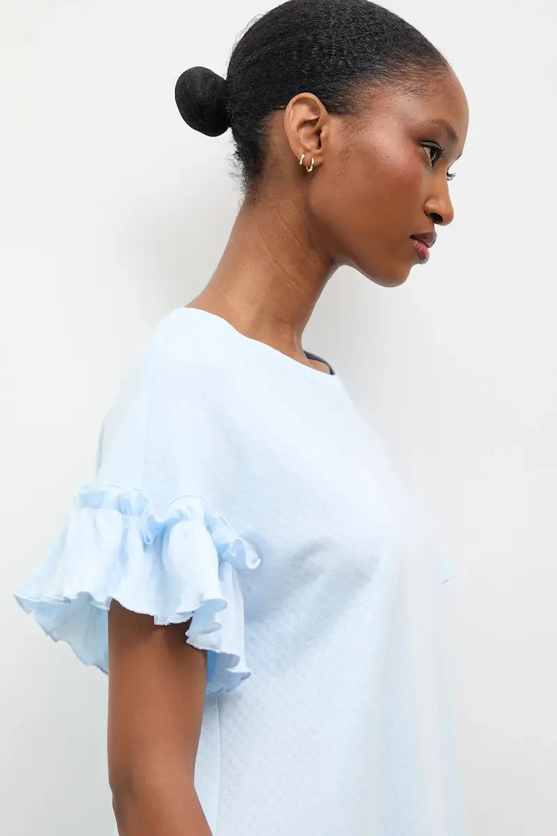 camicia da notte di lana Blu miniatura 4