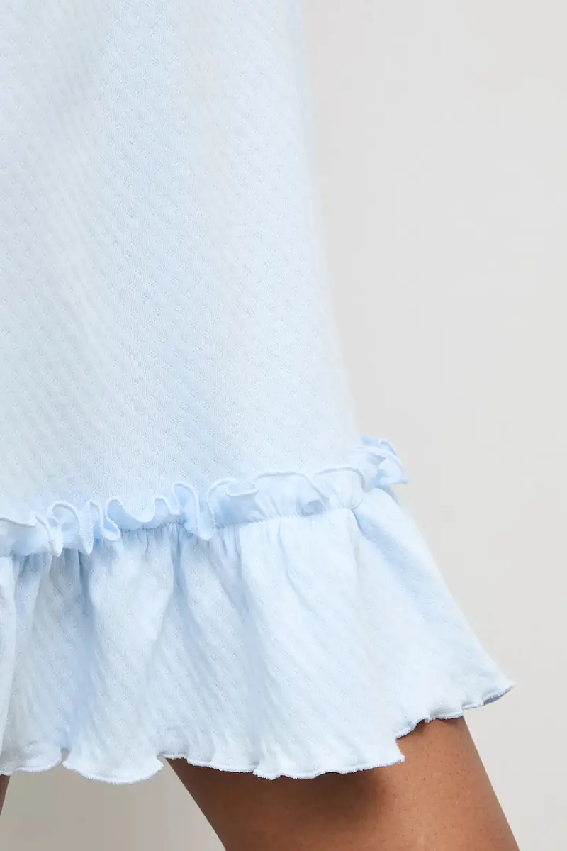 camicia da notte di lana Blu miniatura 5