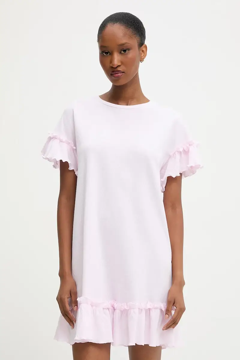 camicia da notte di lana Rosa