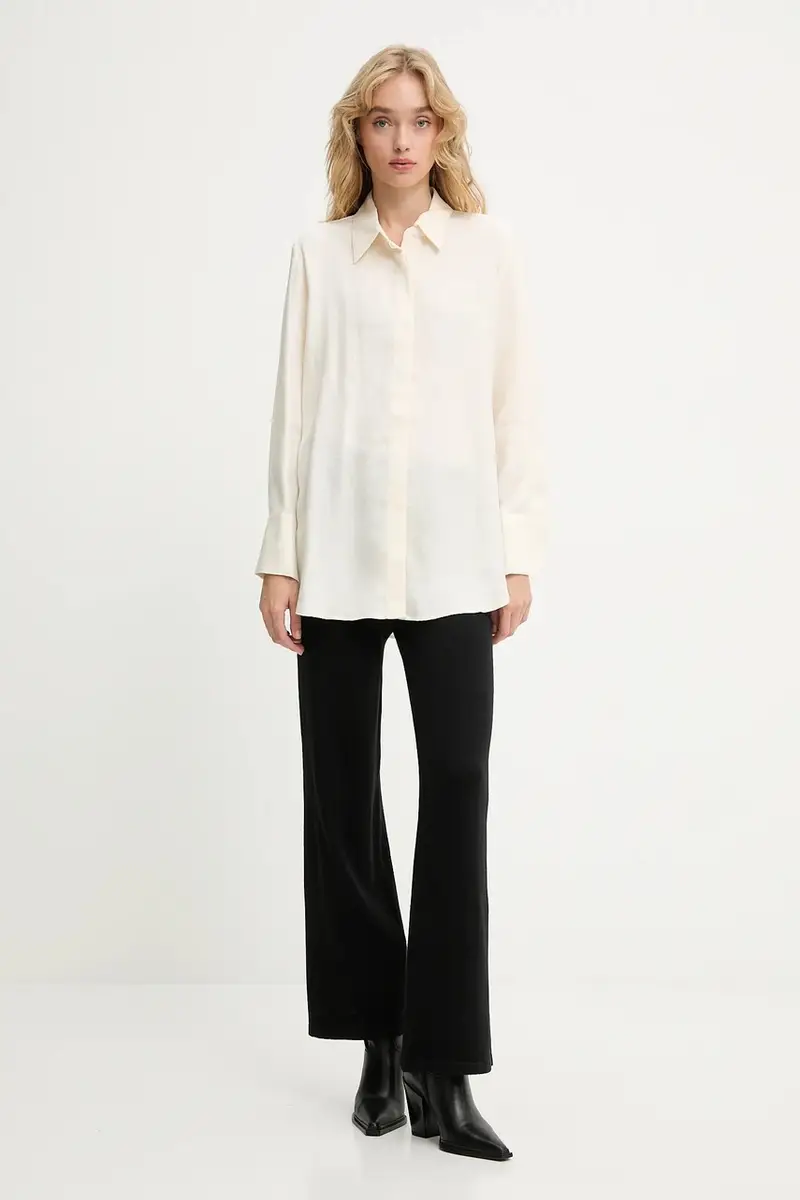 camicia donna colore beige miniatura 2