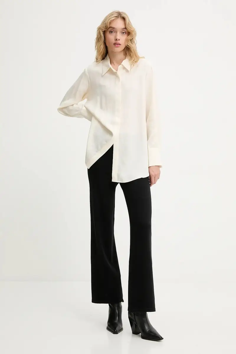 camicia donna colore beige miniatura 5