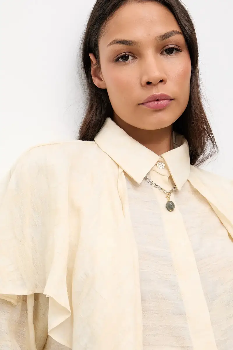 camicia donna colore beige miniatura 5