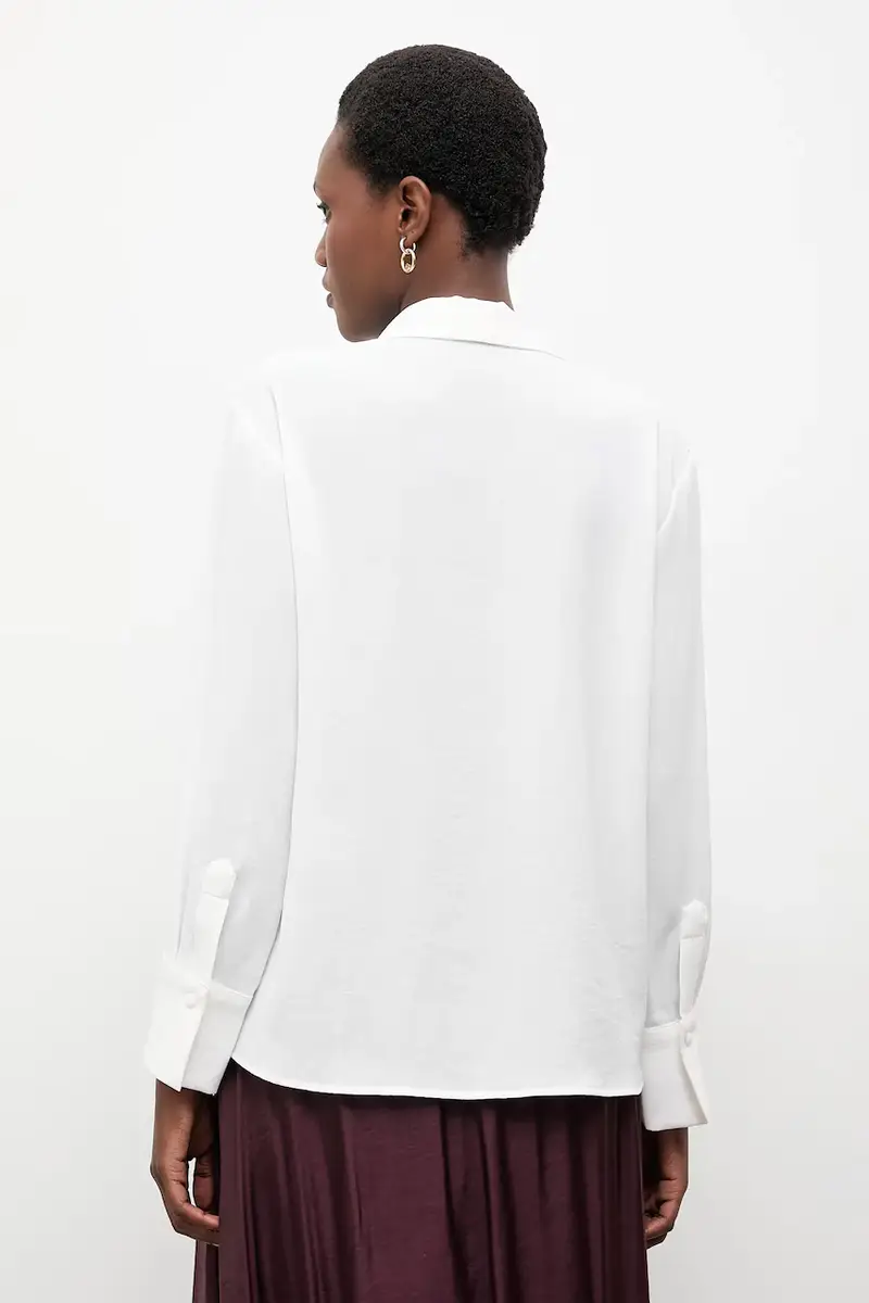 camicia donna colore bianco miniatura 3