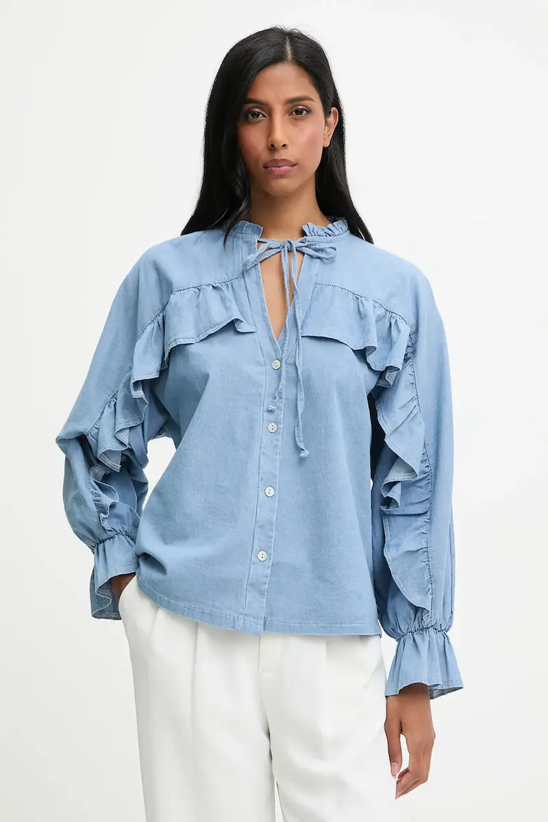 camicia donna colore blu