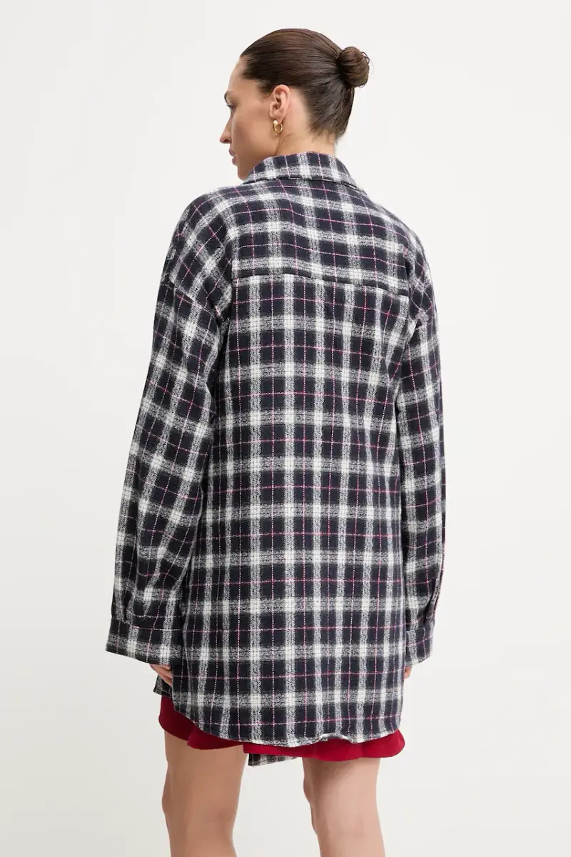 camicia donna colore blu navy miniatura 3