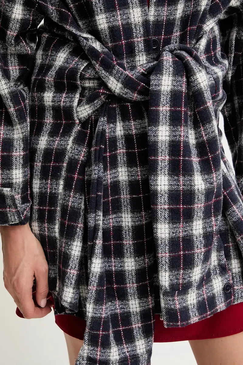 camicia donna colore blu navy miniatura 5