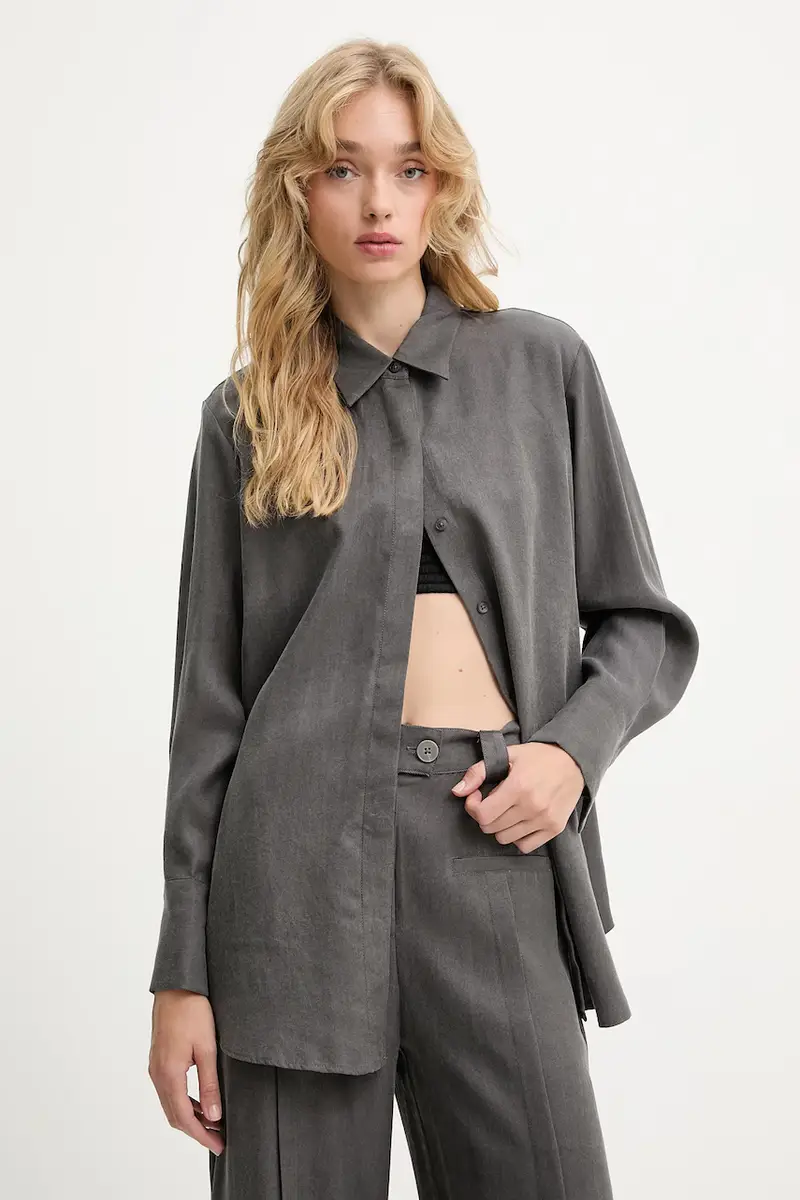 camicia donna colore grigio