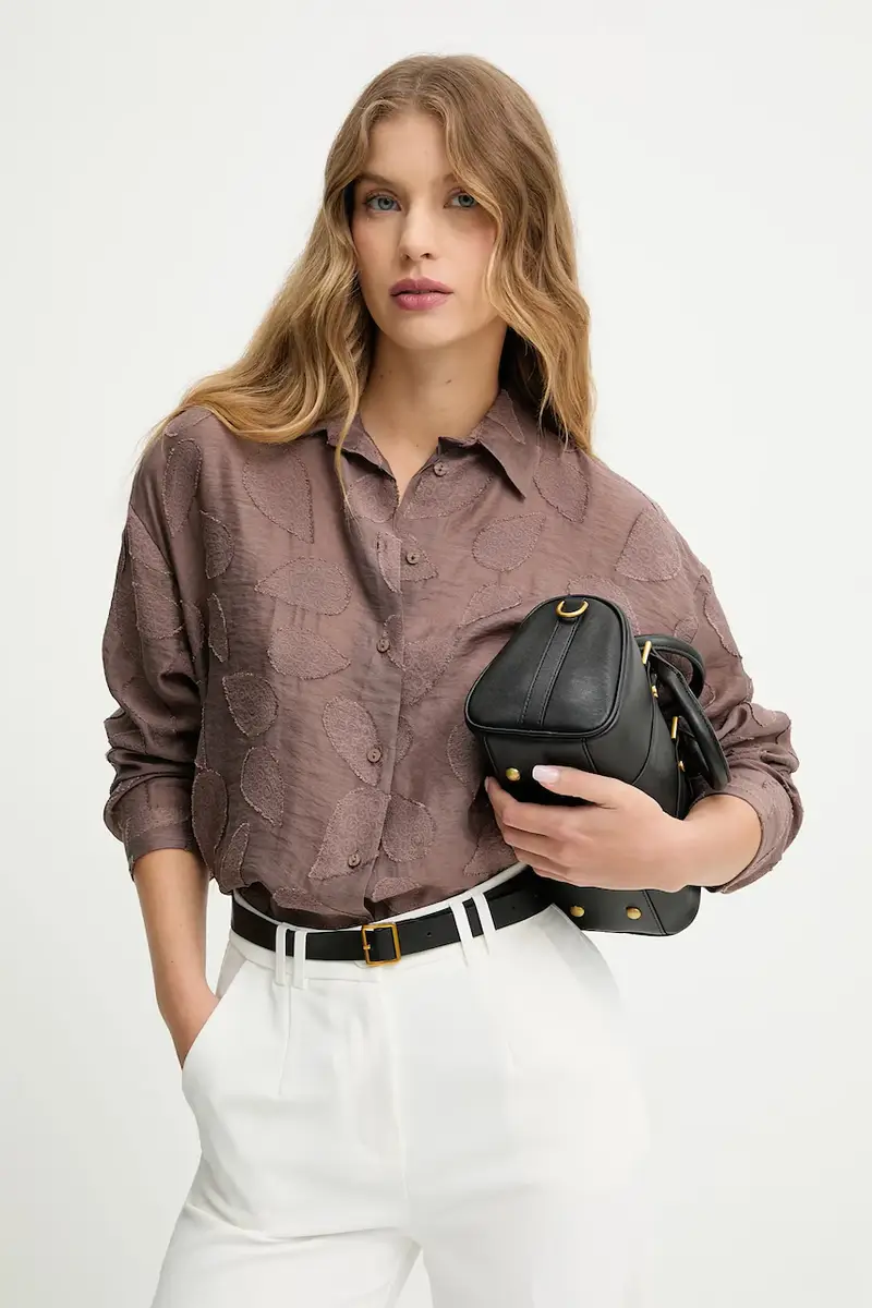 camicia donna colore marrone