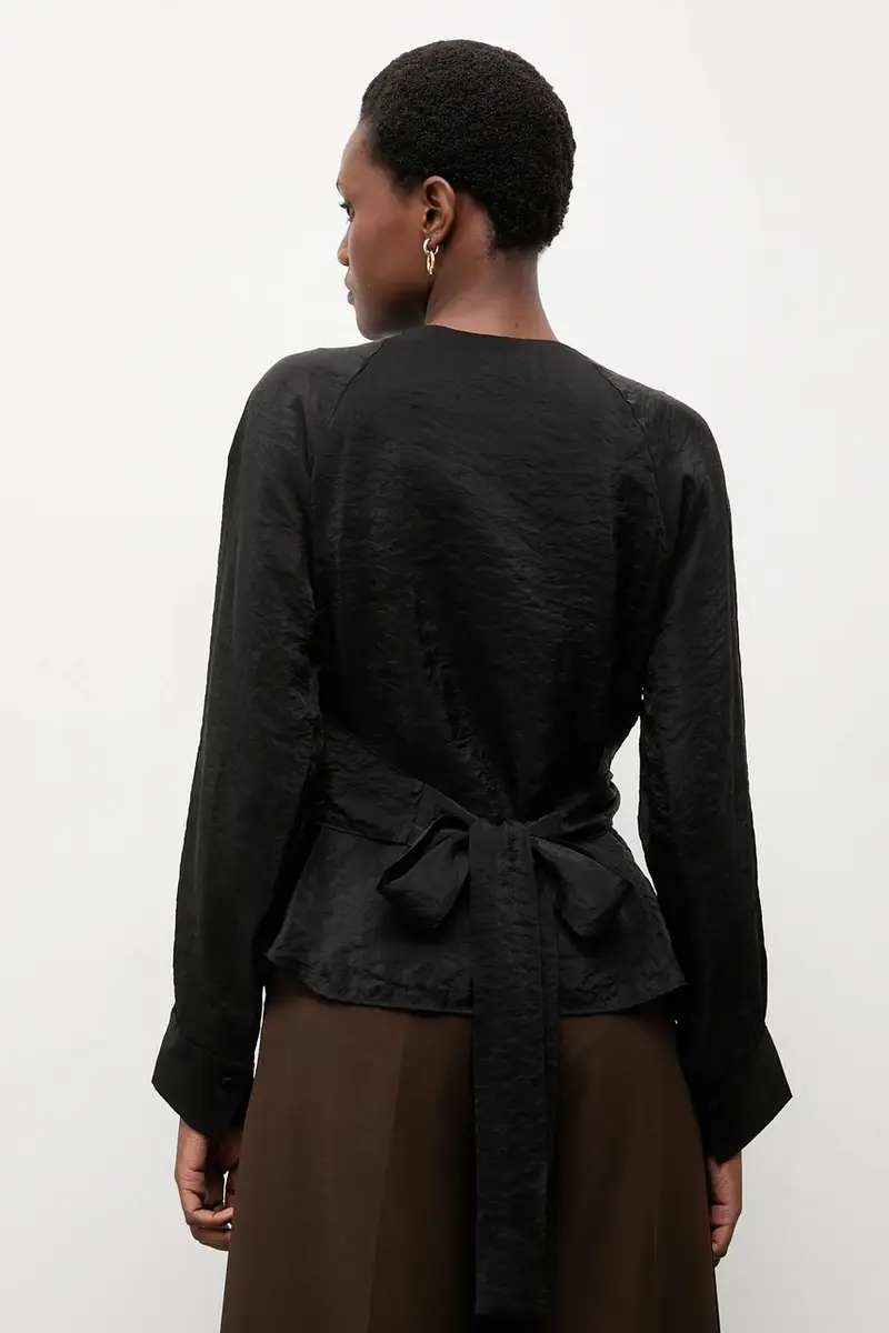 camicia donna colore nero miniatura 3