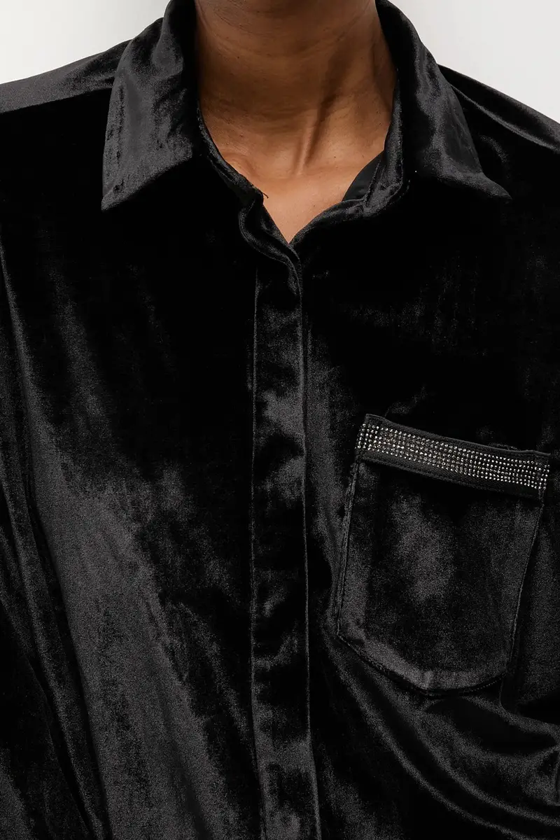 camicia donna colore nero miniatura 5