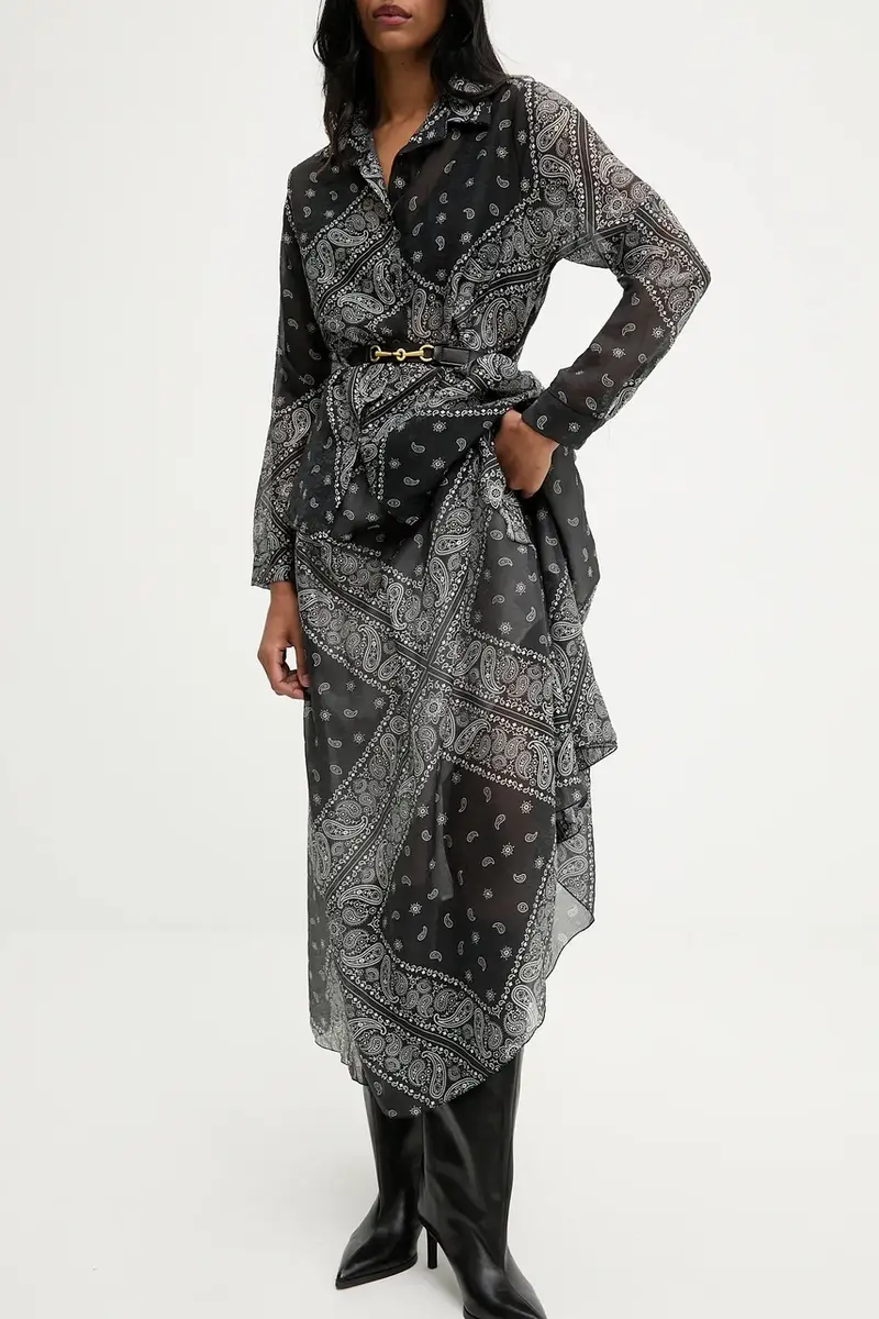 camicia e gonna colore nero miniatura 5