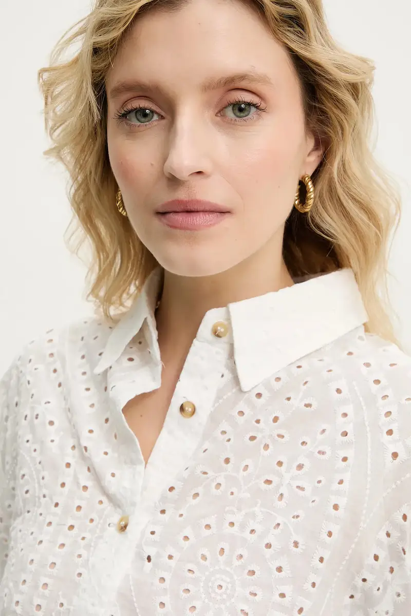 camicia e pantaloncini di cotone colore bianco miniatura 5