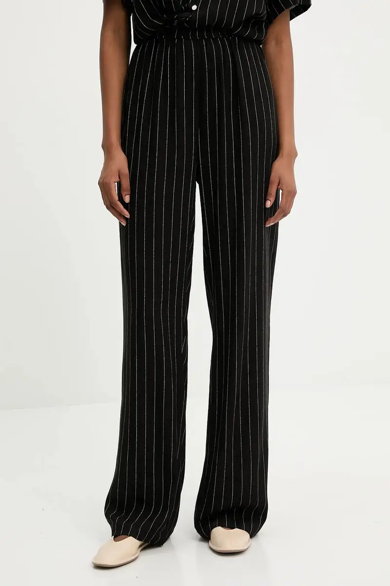 camicia e pantaloni di lino donna colore nero miniatura 3