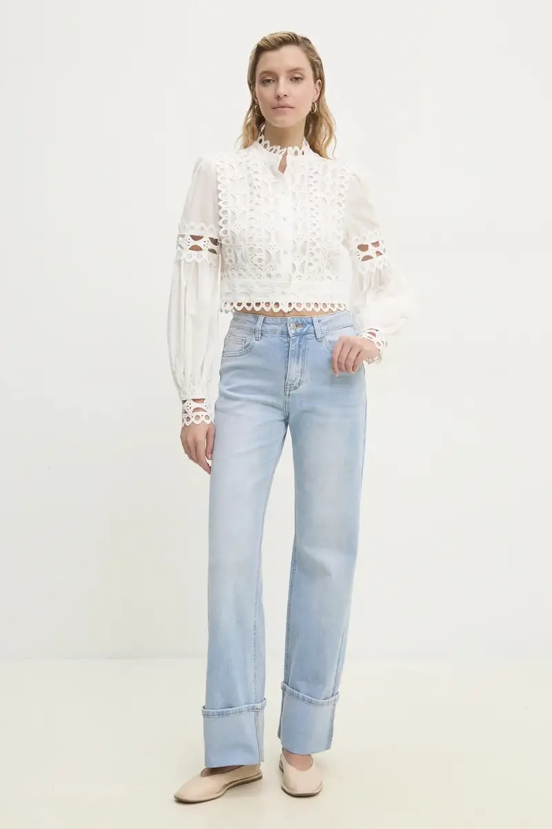 Answear Lab camicia in cotone donna colore bianco miniatura 2