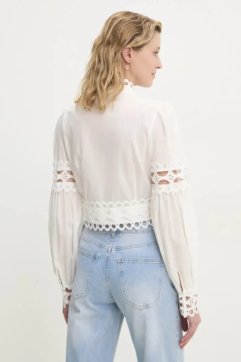 Answear Lab camicia in cotone donna colore bianco miniatura 3