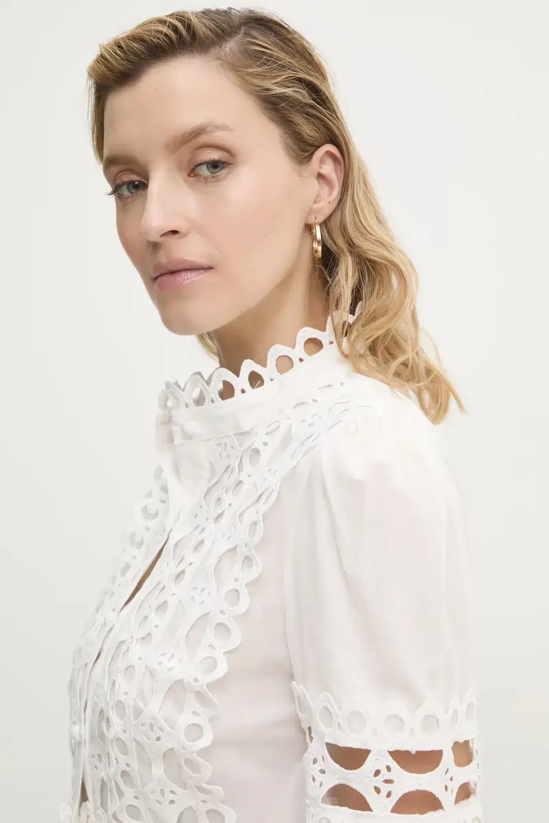 Answear Lab camicia in cotone donna colore bianco miniatura 5