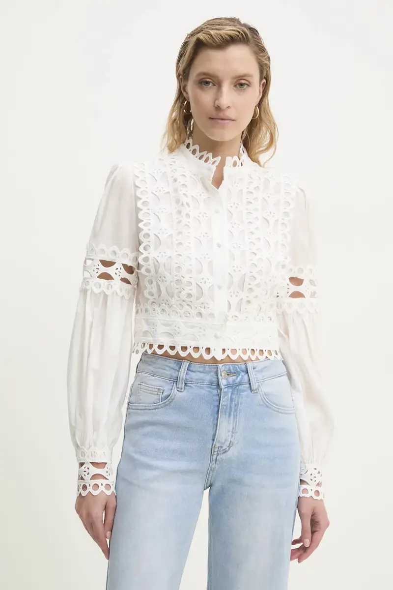 Answear Lab camicia in cotone donna colore bianco