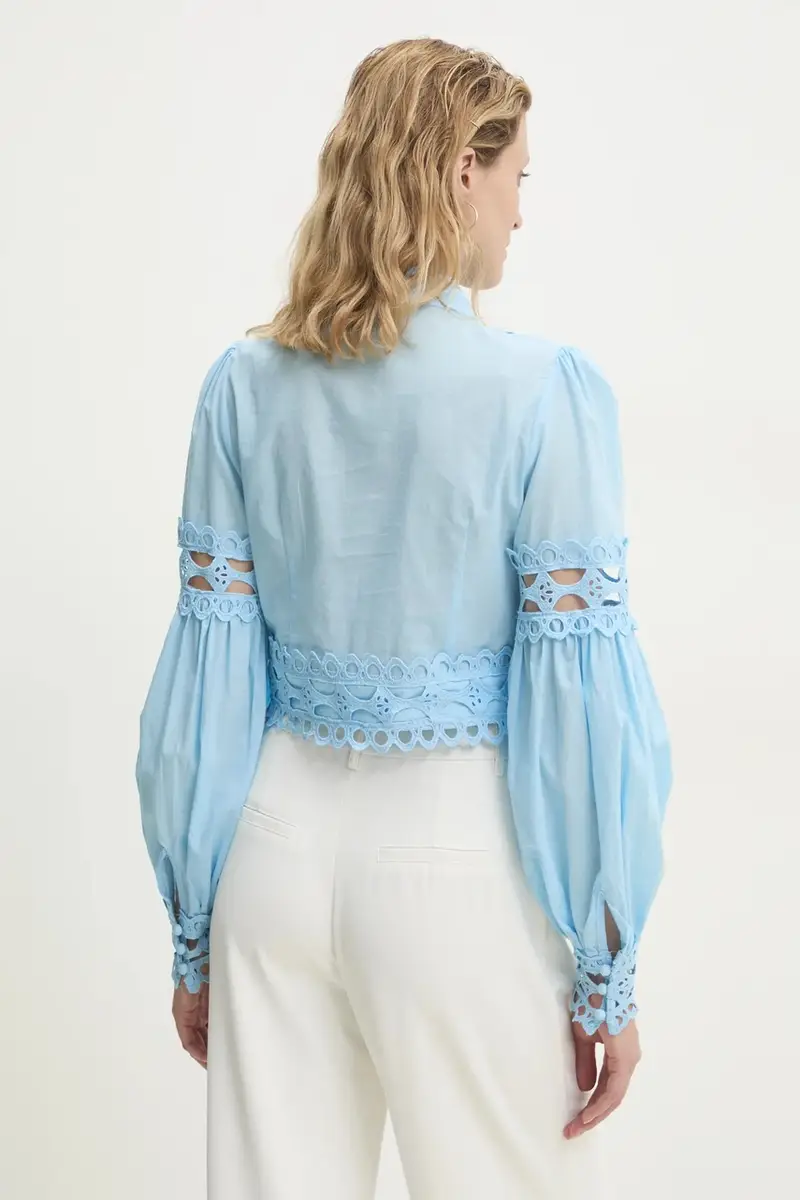 Answear Lab camicia in cotone donna colore blu miniatura 3