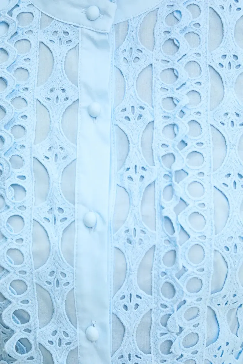 Answear Lab camicia in cotone donna colore blu miniatura 5