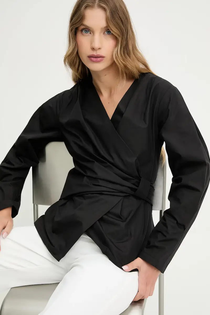 camicia in cotone donna colore nero