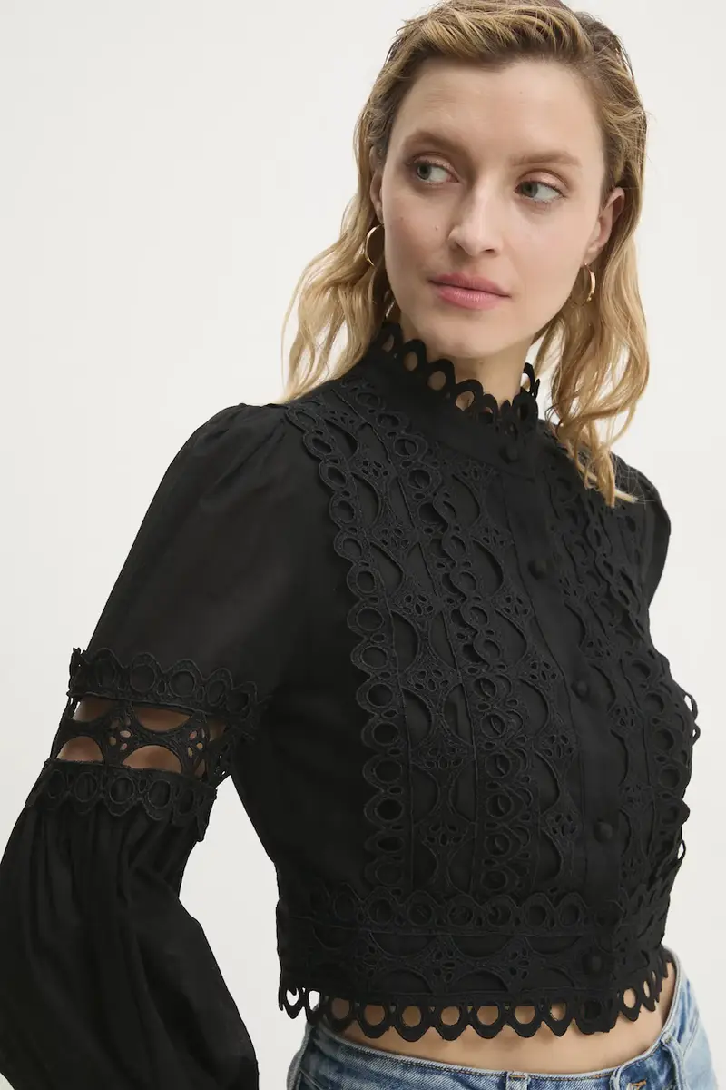 Answear Lab camicia in cotone donna colore nero