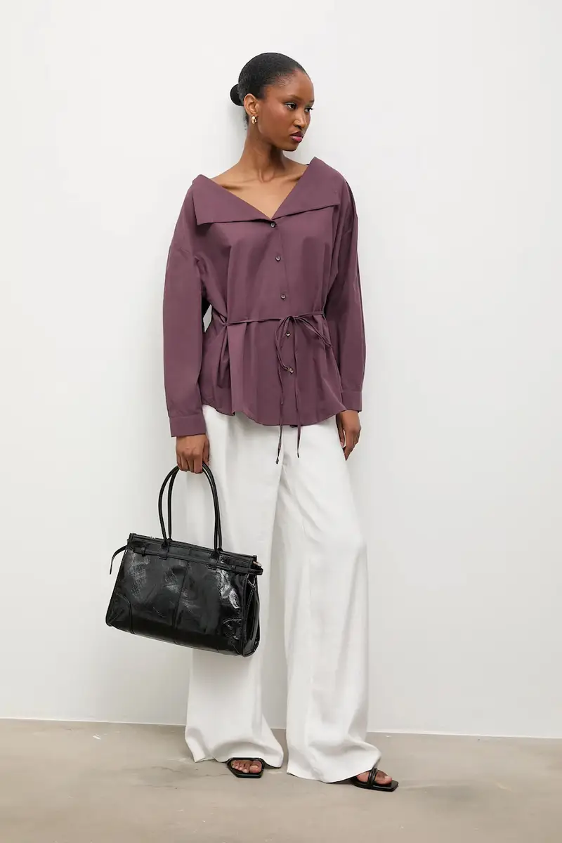 camicia in cotone donna colore nero Granata