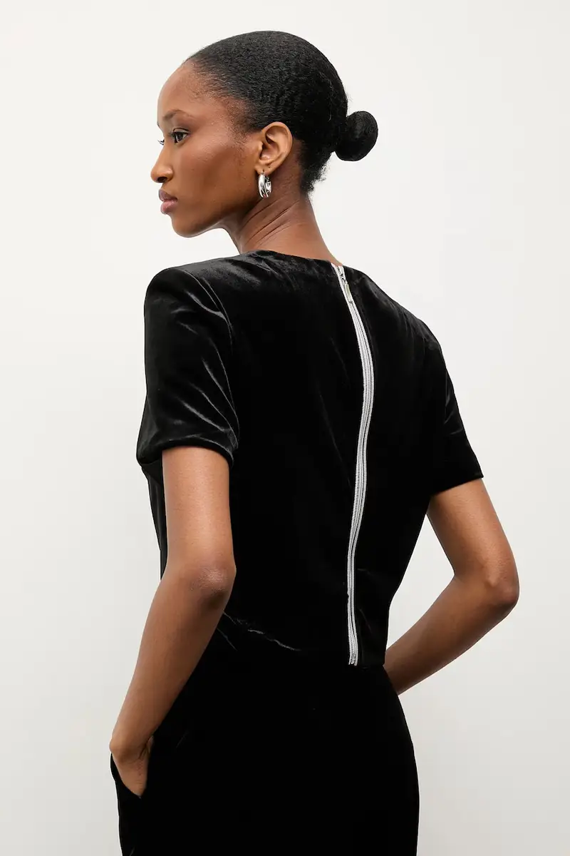 camicia in velluto Nero