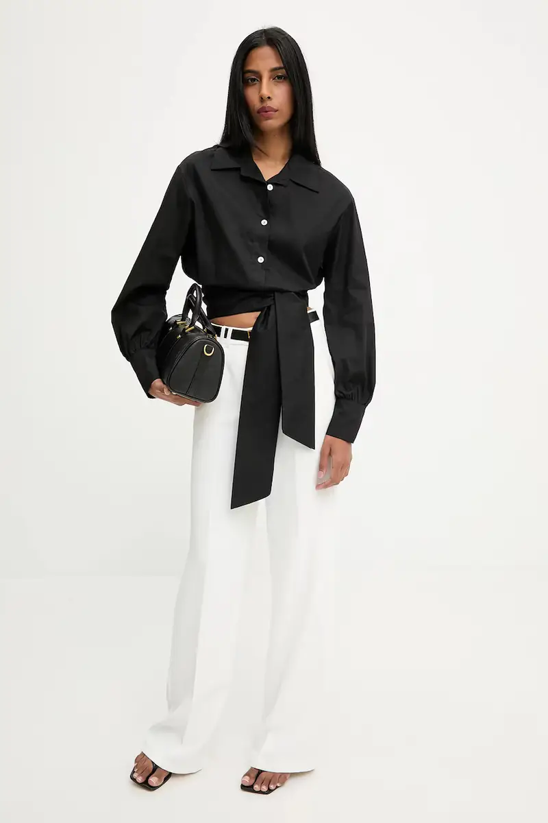 Answear.lab Maglia nera con colletto miniatura 2