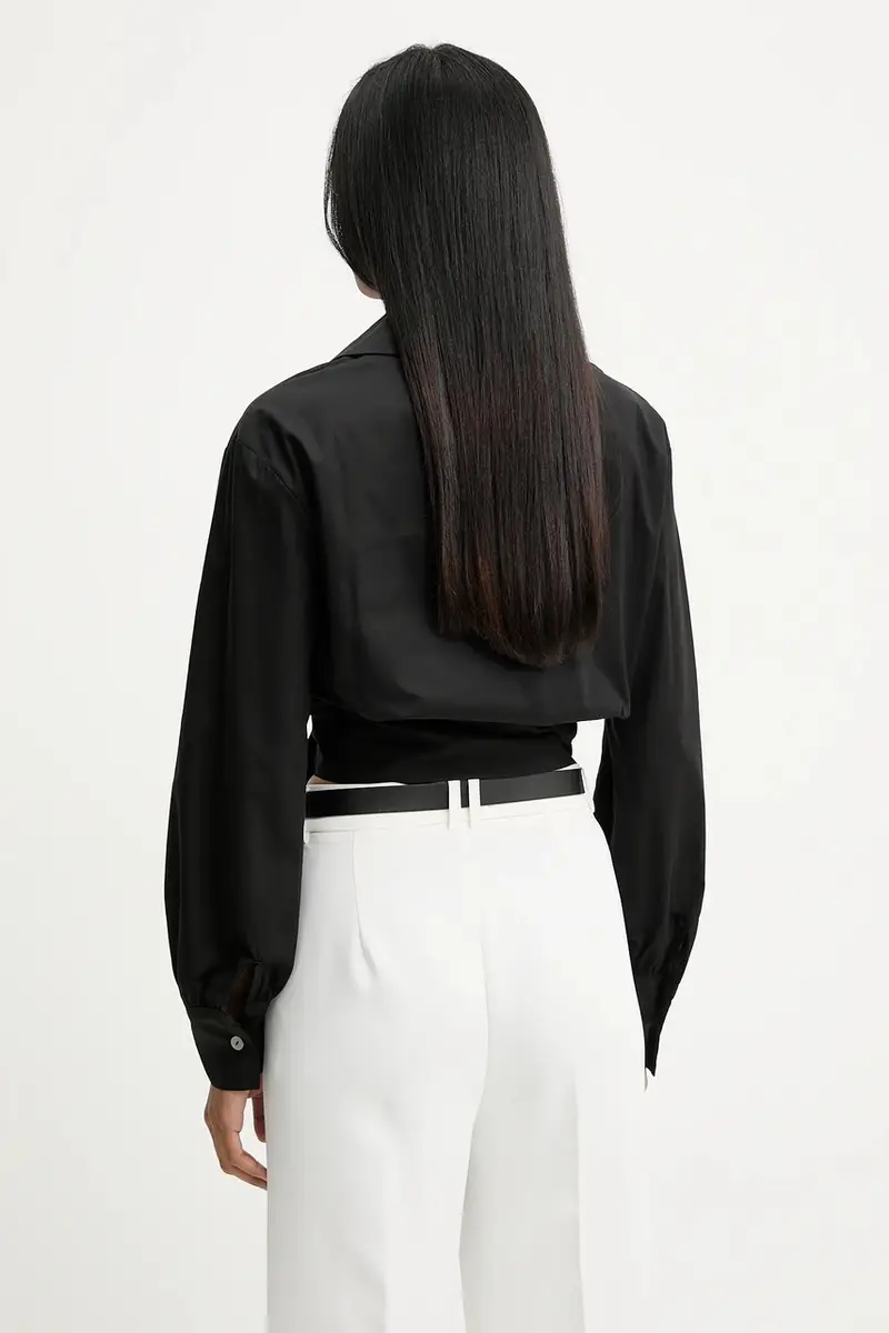 Answear.lab Maglia nera con colletto miniatura 3