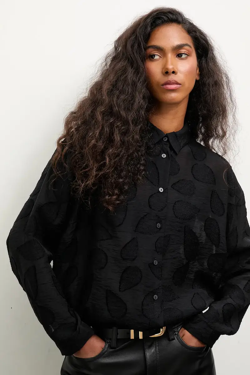 camicia Nero miniatura 4