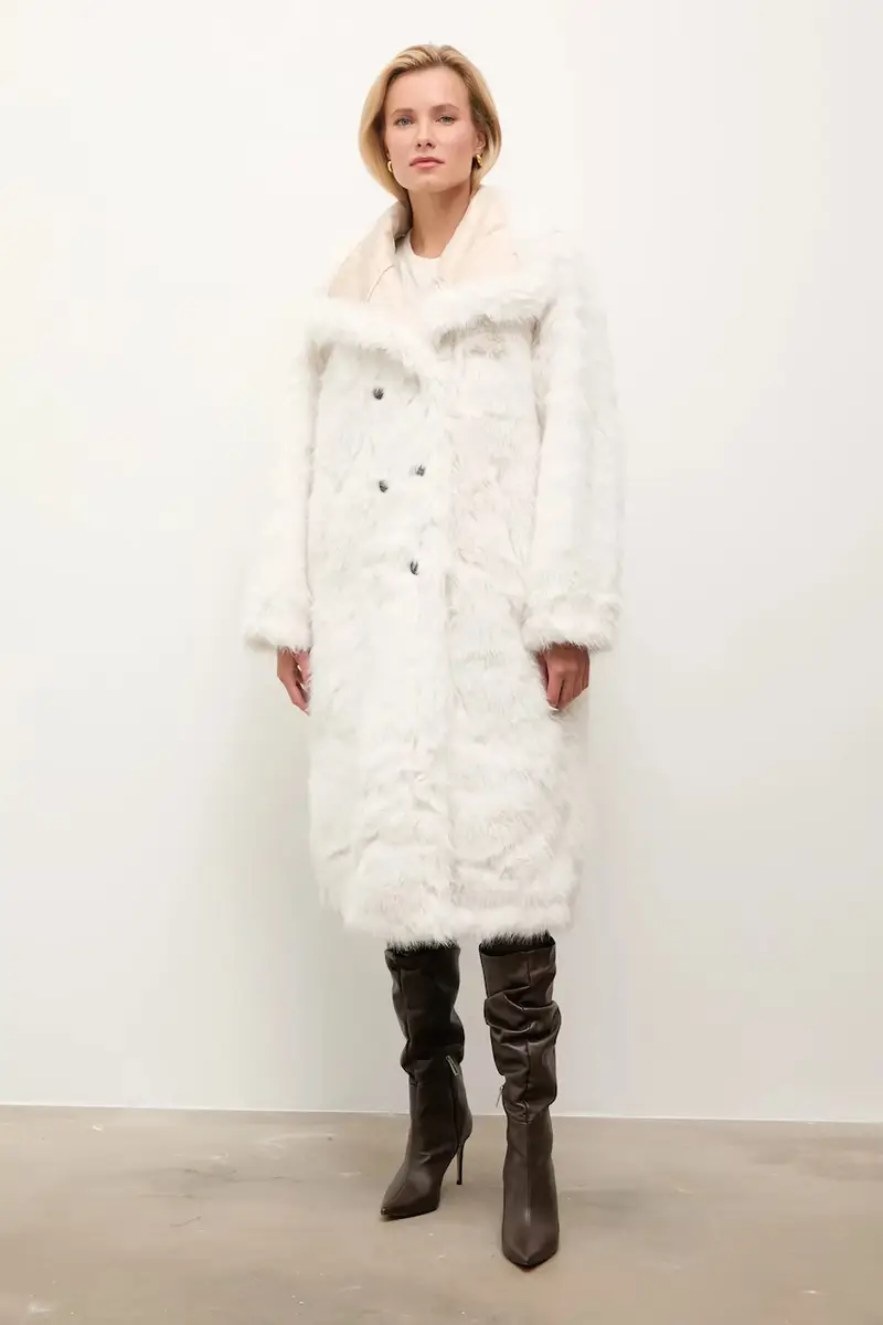 capotto bilaterale colore beige miniatura 2