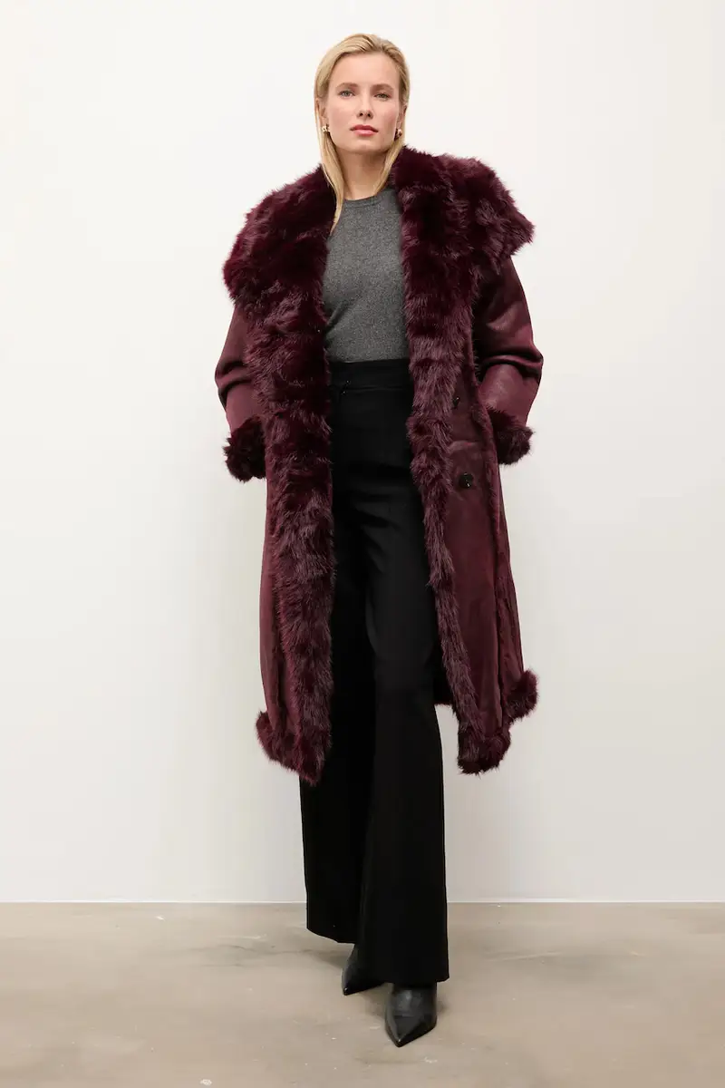 capotto bilaterale colore granata miniatura 3