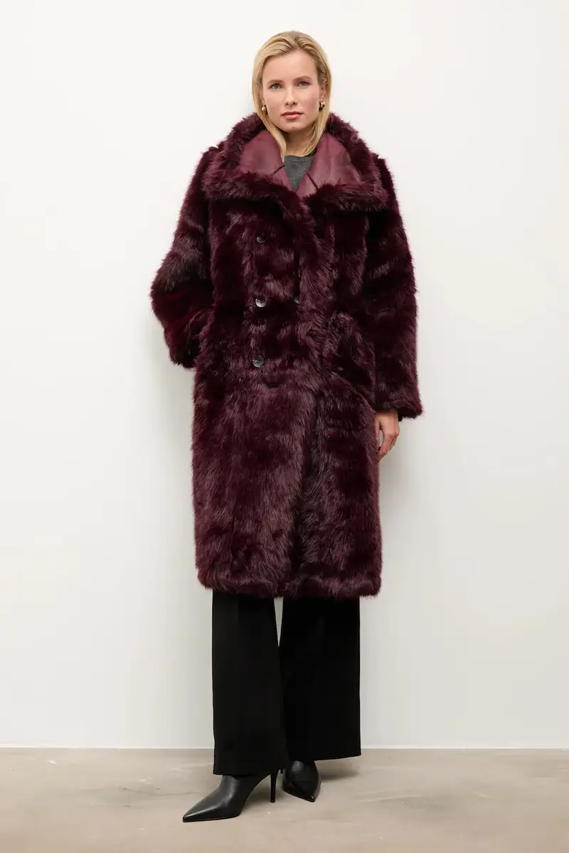 capotto bilaterale colore granata