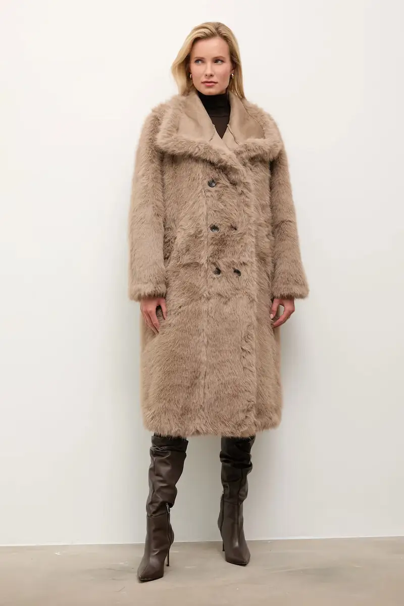 capotto bilaterale colore marrone miniatura 2