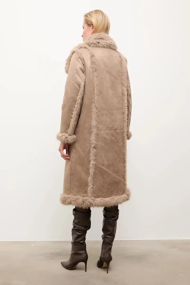 capotto bilaterale colore marrone miniatura 3