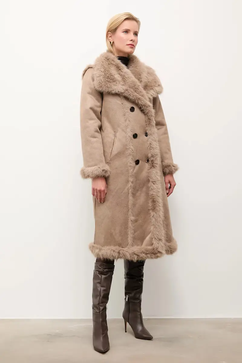 capotto bilaterale colore marrone