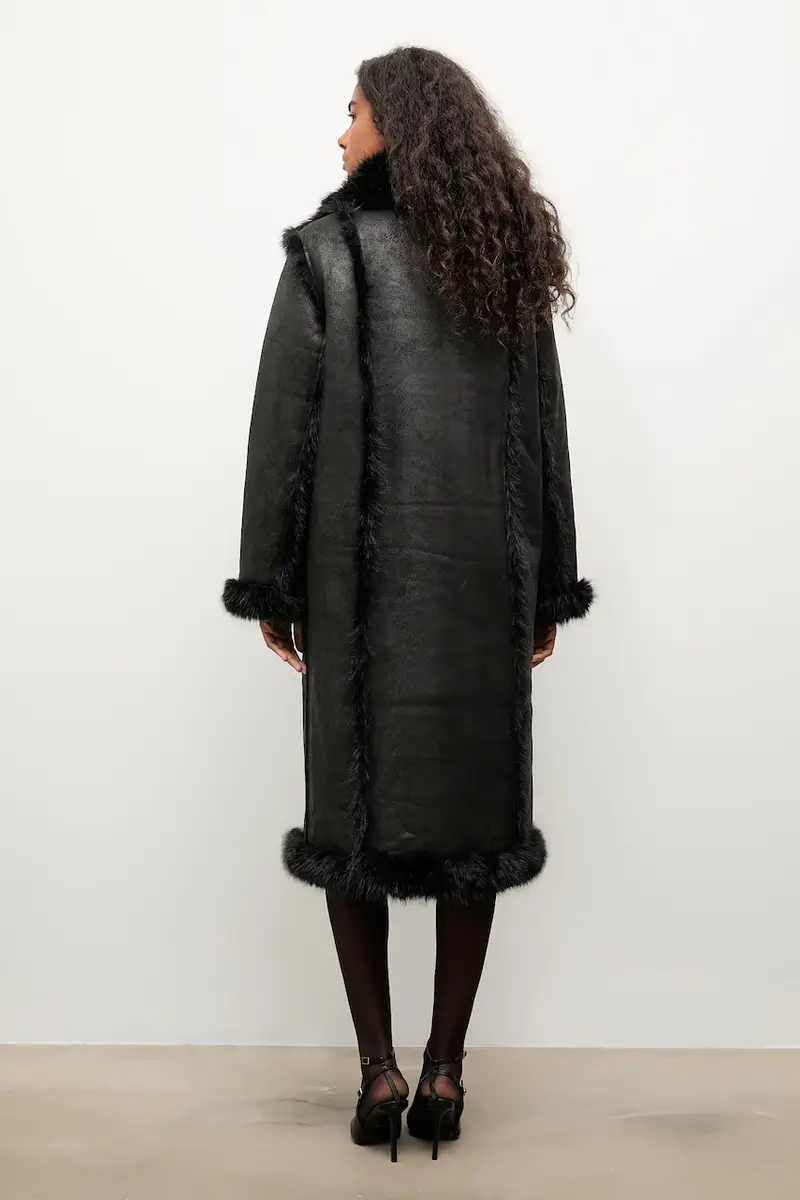 capotto bilaterale colore nero miniatura 4