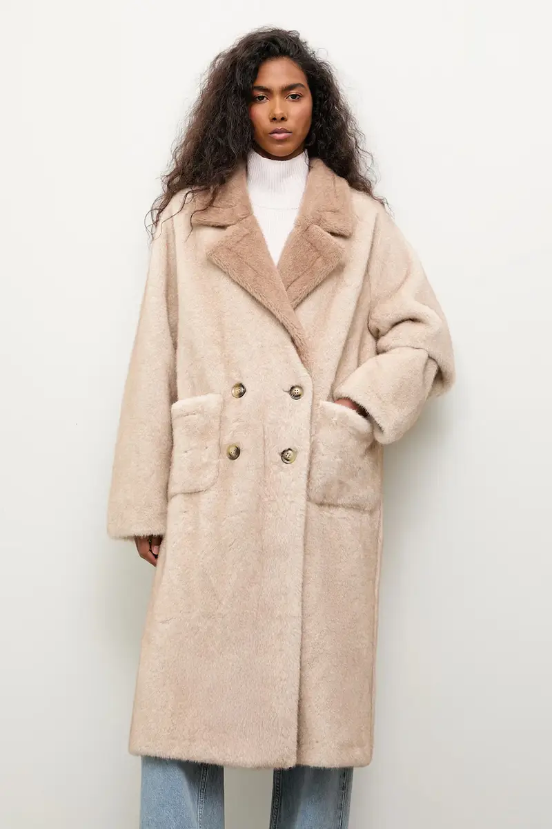 cappotto colore beige miniatura 2