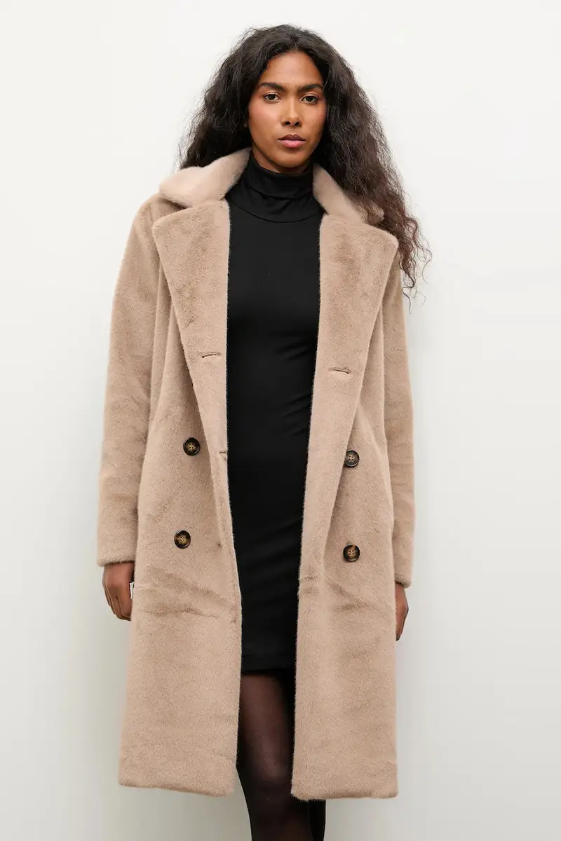 cappotto colore beige miniatura 2