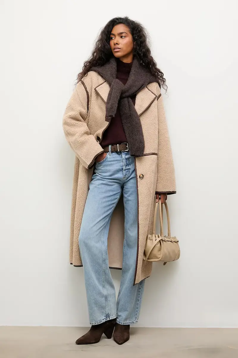 cappotto colore beige miniatura 2