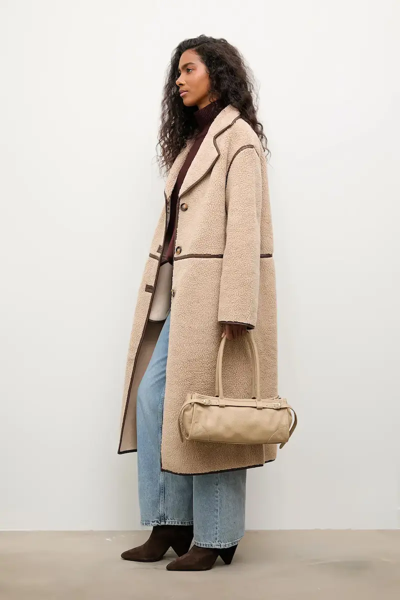 cappotto colore beige miniatura 4